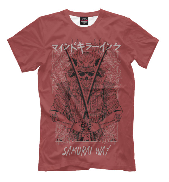 Мужская футболка с изображением Samurai Way цвета Светло-коричневый