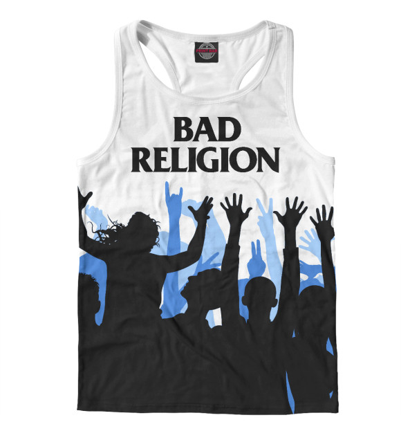 Мужская майка-борцовка с изображением Bad Religion цвета Белый