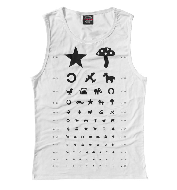 Майка для девочки с изображением Проверка Зрения цвета Белый