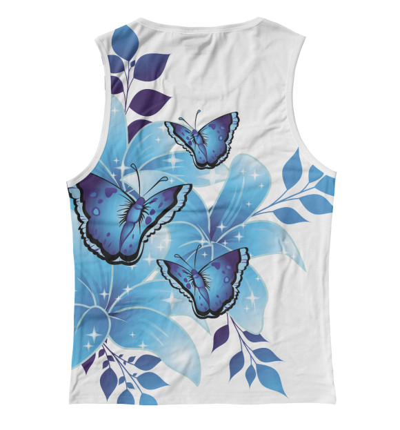 Майка для девочки с изображением Бабочка цвета Белый
