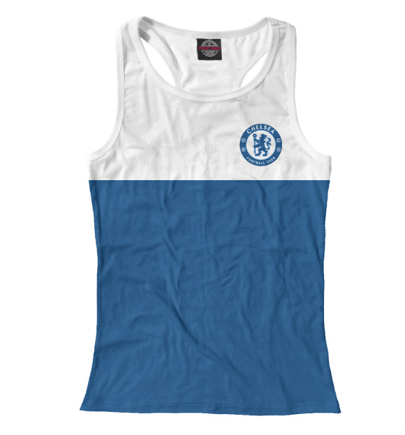 Женская майка-борцовка с изображением FC Chelsea цвета Белый