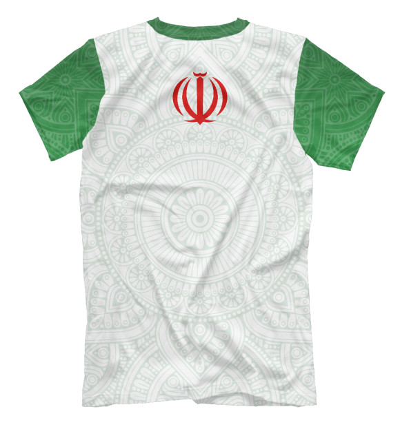 Мужская футболка с изображением Иран цвета Белый