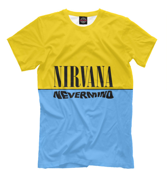 Мужская футболка с изображением Nirvana цвета Молочно-белый