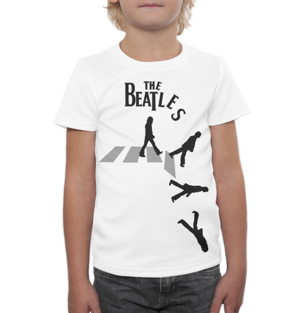 Футболка для мальчиков с изображением The Beatles цвета Белый
