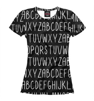 Женская футболка Буквы