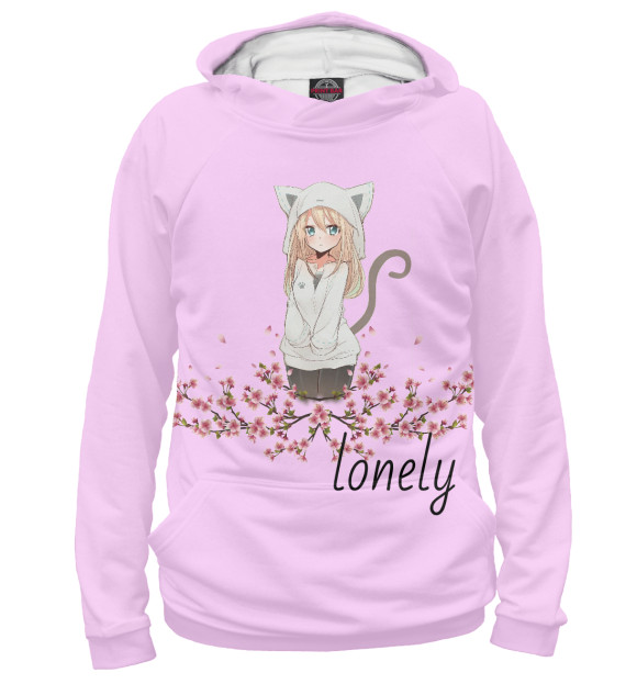 Мужское худи с изображением Аниме цвета Белый