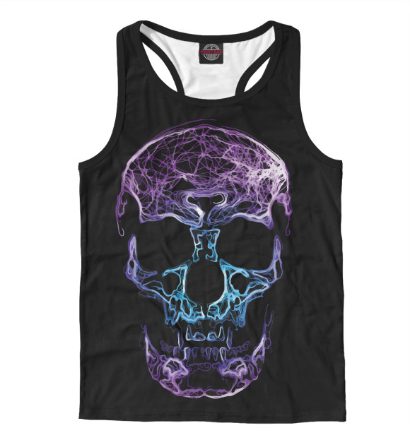 Мужская майка-борцовка с изображением Illusion цвета Белый