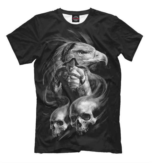 Мужская футболка с изображением Warrior цвета Черный