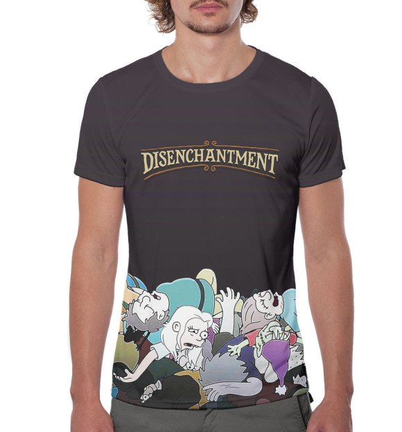 Мужская футболка с изображением Disenchantment цвета Белый