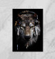 Плакат Волк в наушниках
