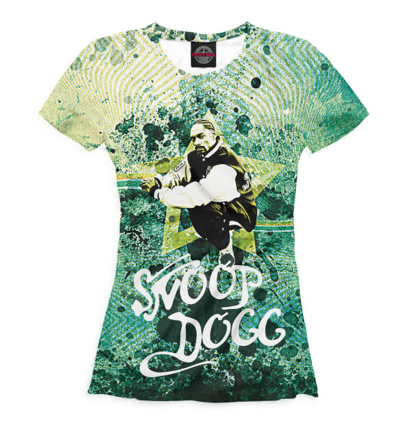 Женская футболка с изображением Snoop Dogg цвета Белый