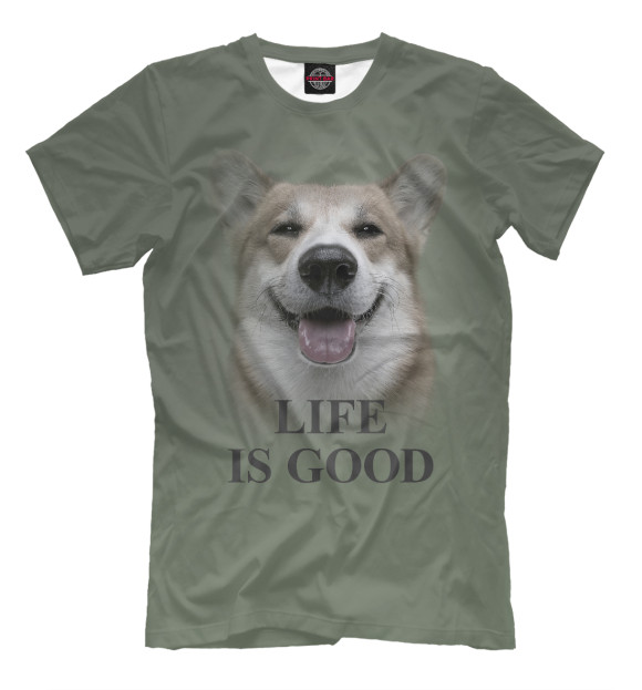 Футболка для мальчиков с изображением Life is Good цвета Белый
