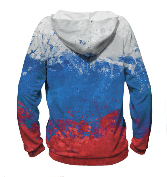 Женское худи с изображением Триколор цвета Белый