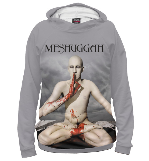 Худи для мальчика с изображением Meshuggah цвета Белый