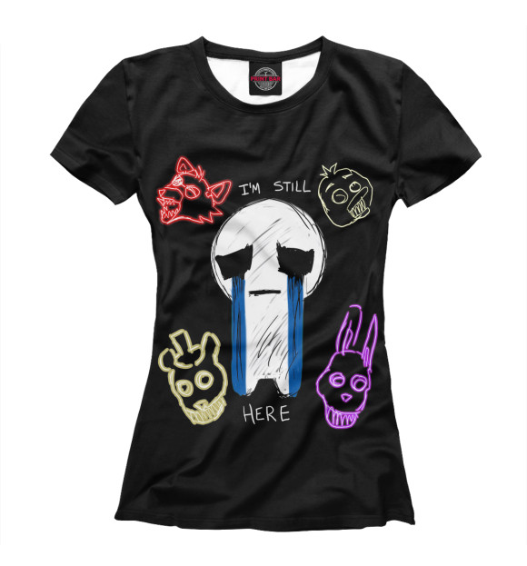 Женская футболка с изображением Five Nights at Freddy’s цвета Белый