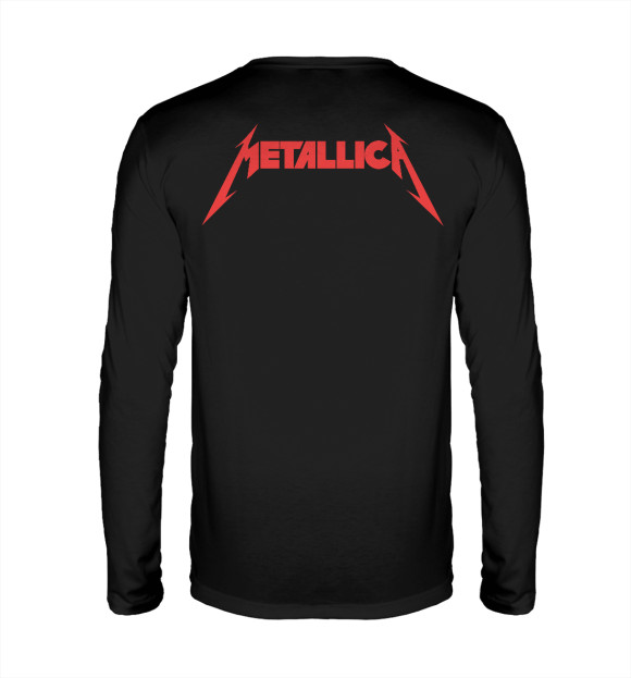 Мужской лонгслив с изображением Metallica цвета Белый