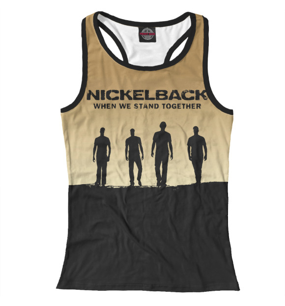 Женская майка-борцовка с изображением Nickelback цвета Белый