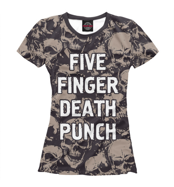 Женская футболка с изображением Five Finger Death Punch цвета Белый