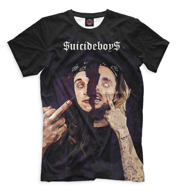 Футболка для мальчиков с изображением $UICIDEBOY$ цвета Черный