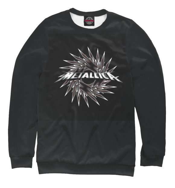 Свитшот для мальчиков с изображением Metallica logo цвета Белый