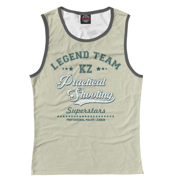 Женская майка с изображением Legend Team цвета Белый