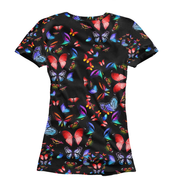 Футболка для девочек с изображением Butterfly цвета Белый