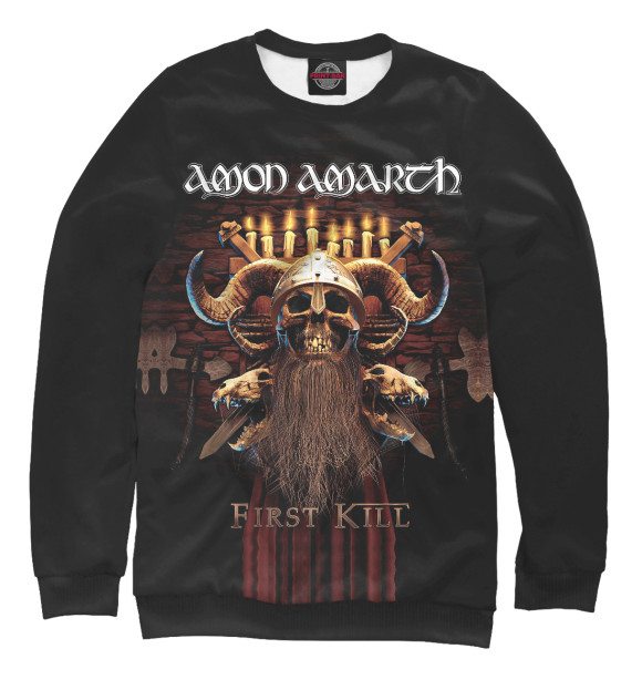Свитшот для мальчиков с изображением Amon Amarth цвета Белый