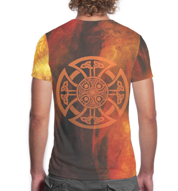 Мужская футболка с изображением Богатырь цвета Белый