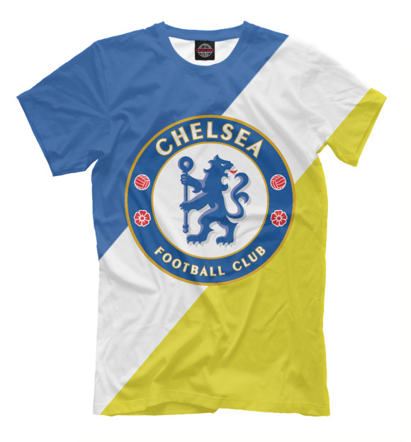 Мужская футболка с изображением Chelsea FC цвета Молочно-белый