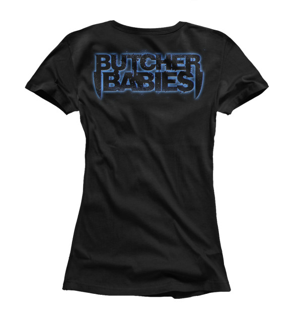 Женская футболка с изображением Butcher Babies цвета Белый