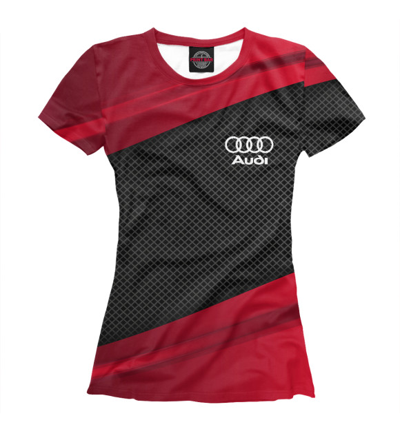 Футболка для девочек с изображением AUDI SPORT цвета Белый