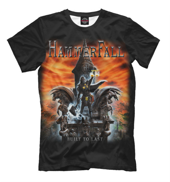 Футболка для мальчиков с изображением HammerFall цвета Черный