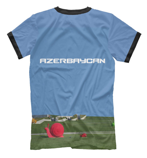 Футболка для мальчиков с изображением Azerbaycan цвета Белый