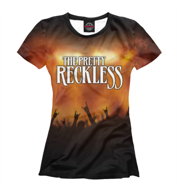 Женская футболка с притом The Pretty Reckless цвета Белый Женская футболка с изображением The Pretty Reckless цвета Белый