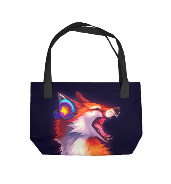 Пляжная сумка с изображением DJ FOX цвета 