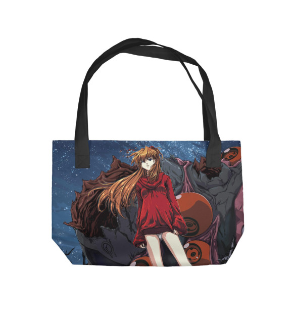 Пляжная сумка с изображением Асука Ленгли цвета 