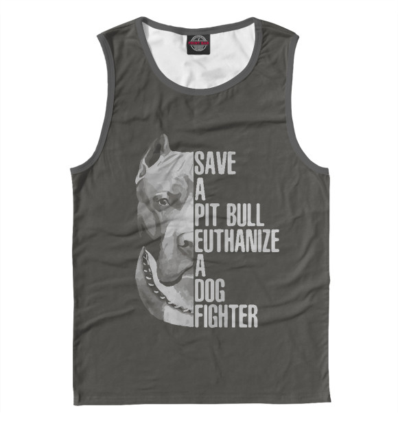 Майка для мальчика с изображением PIt Bull MMA цвета Белый