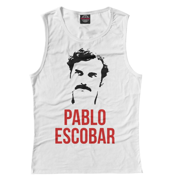 Майка для девочки с изображением Escobar цвета Белый