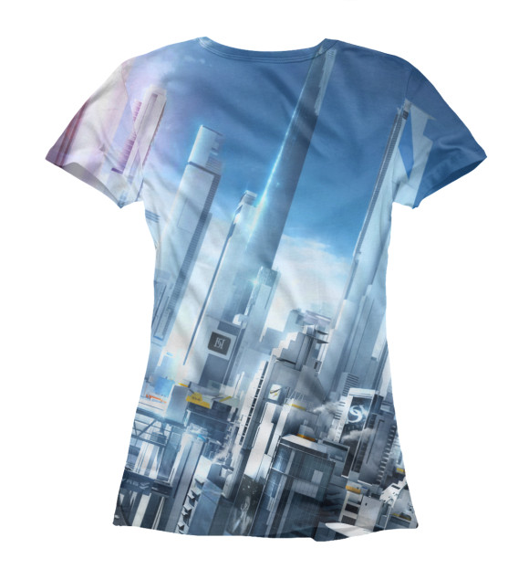 Женская футболка с изображением Mirror's Edge цвета Белый