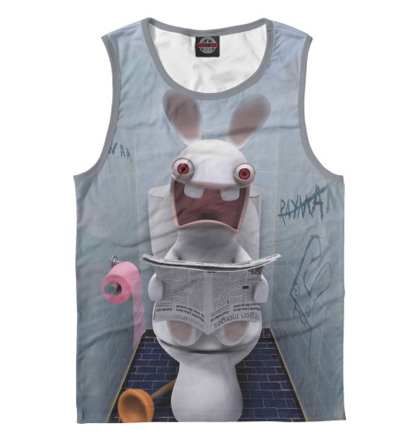 

Майки Print Bar, Белый, Кролик с газетой