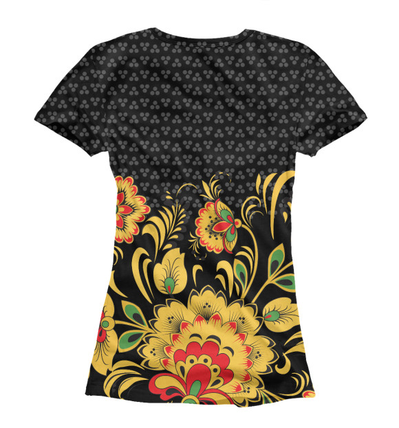 Женская футболка с изображением Хохлома Андрей цвета Белый