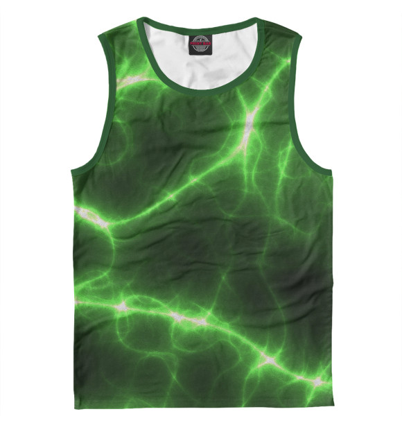 Мужская майка с изображением Разряд цвета Белый