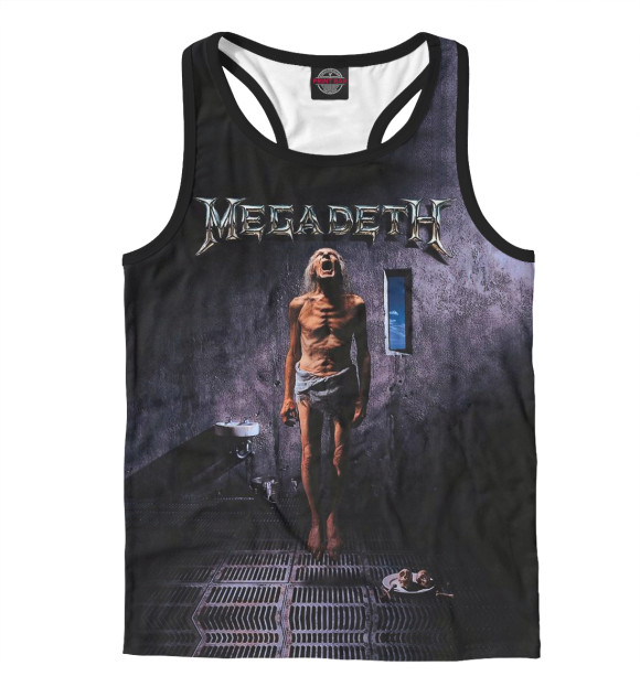 Мужская майка-борцовка с изображением Megadeth цвета Белый