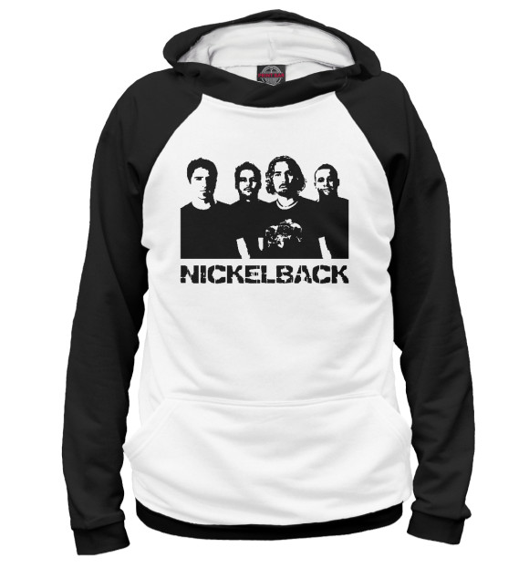 Худи для девочки с изображением Nickelback цвета Белый