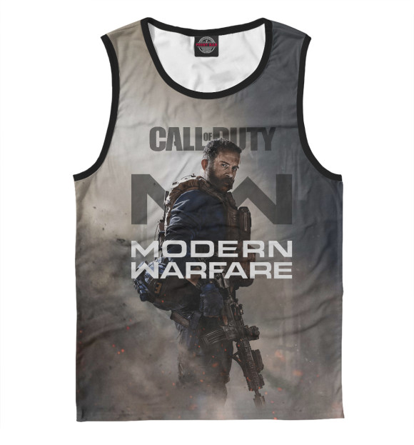Майка для мальчика с изображением Call of Duty: Modern Warfare 2019 цвета Белый