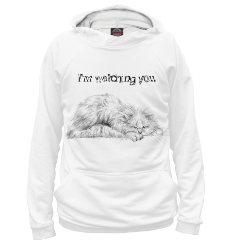 

Худи Print Bar, Белый, Котэ