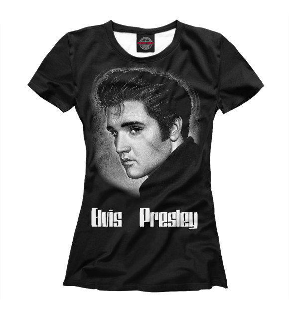 Женская футболка с изображением Elvis Presley цвета Белый