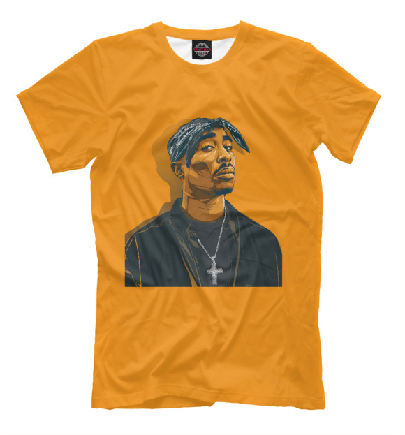 Футболка для мальчиков с изображением THUG 2pac цвета Оранжевый