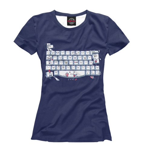 

Футболки Print Bar, Белый, Keyboard Fun