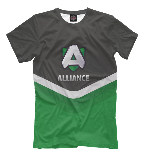 Мужская футболка с изображением Alliance Team цвета Молочно-белый